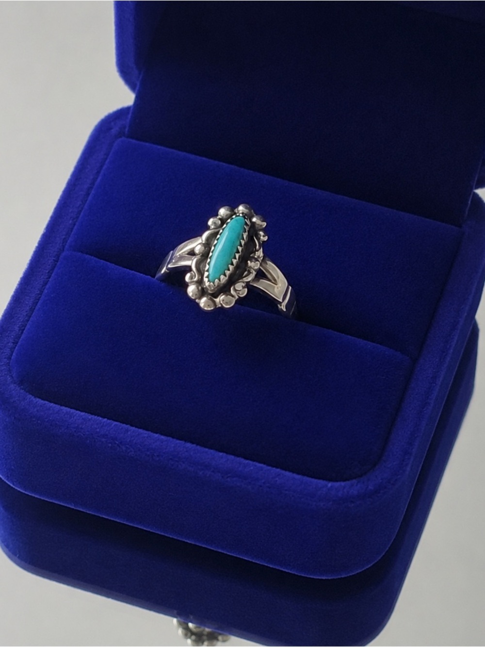 Bell Trading Post Vintage 925 Sterling Silver Turquoise Ring Size 5.5